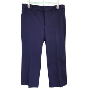 Cropped low rise Navy slacks from Zara